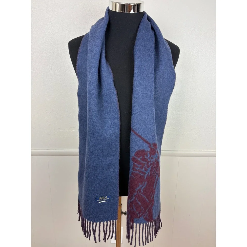 Polo Ralph Lauren Big Pony Reversible Fringe Scarf  10